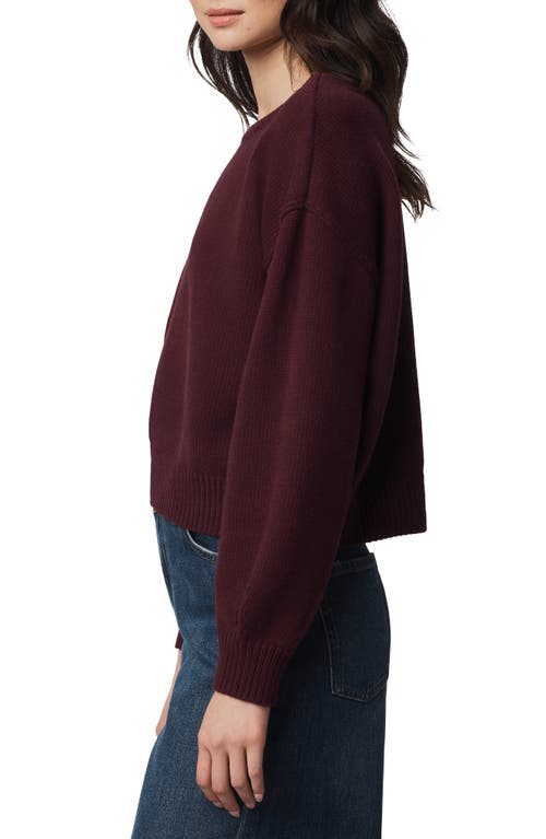 Splendid Delaney Crewneck Cotton Blend Sweater In Brown