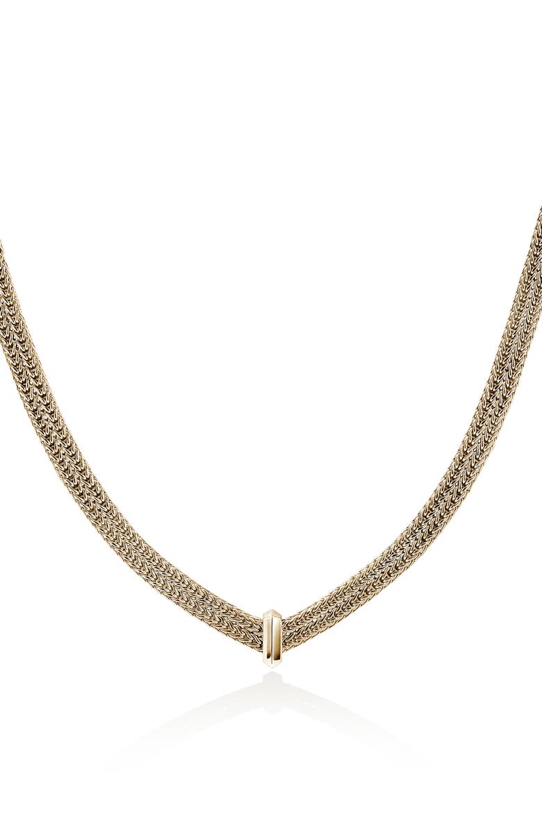 John Hardy Icon Link Pavé Diamond Necklace, Alternate, color, Gold