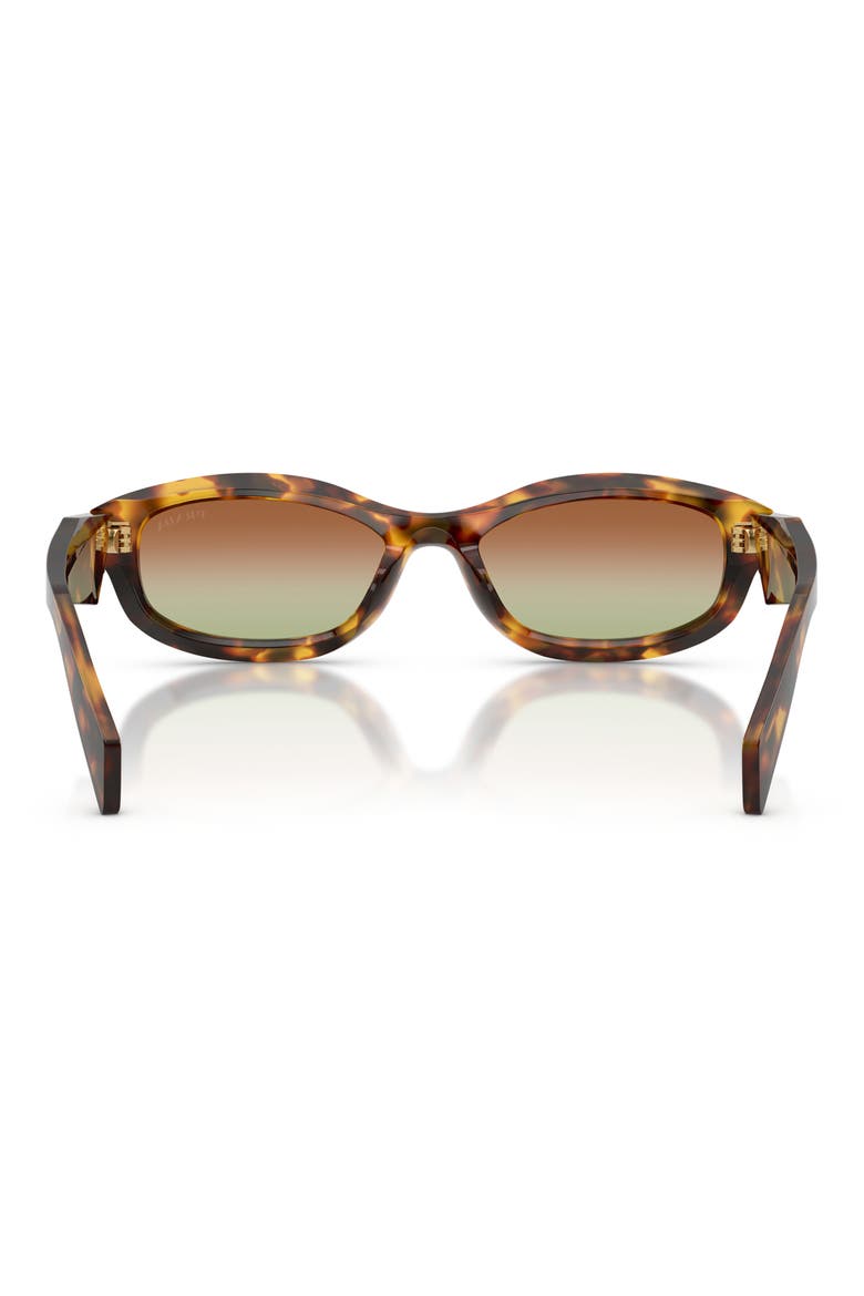 54mm Pillow Sunglasses, Alternate, color, HONEY TORTOISE / GREEN/ BROWN