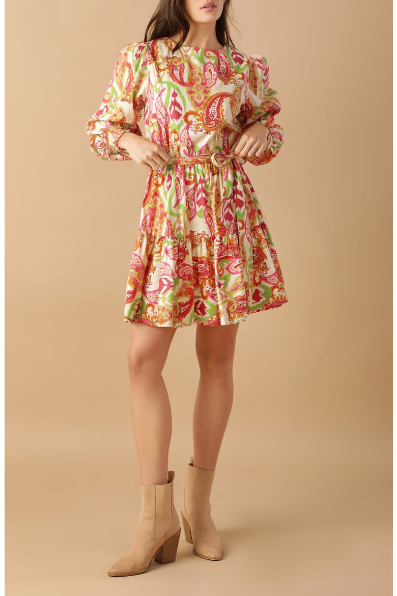 Long Sleeve Fit & Flare Minidress, Alternate, color, IVORY