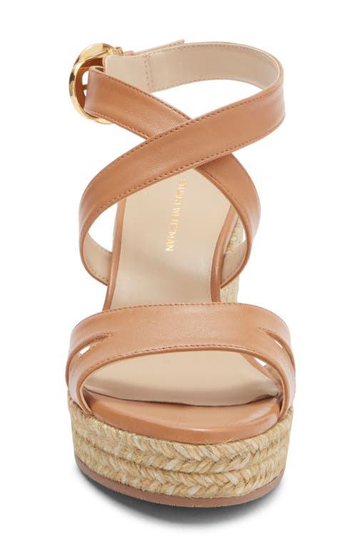 Stuart Weitzman Zuzu Espadrille Wedge Sandal In Brown