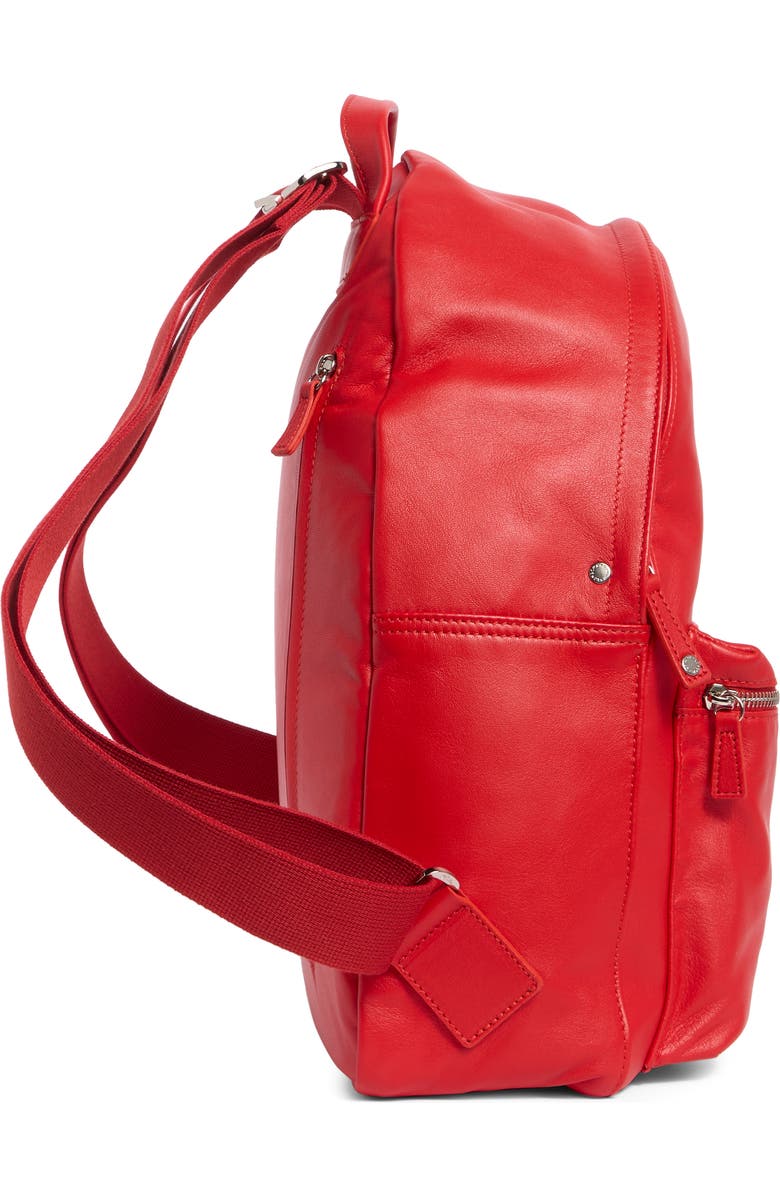 Longchamp Parisis Leather Backpack, Alternate, color, Vermilion