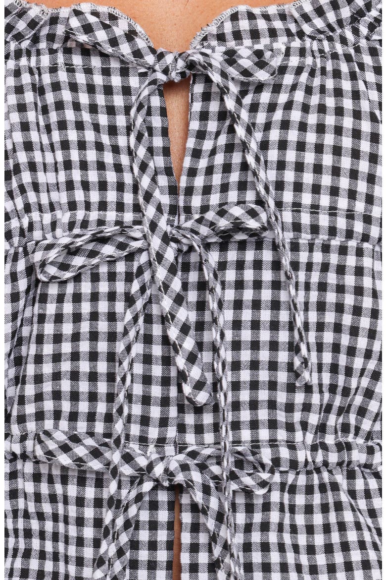 Harper Gingham Tie Front Tank, Alternate, color, BLACK GINGHAM