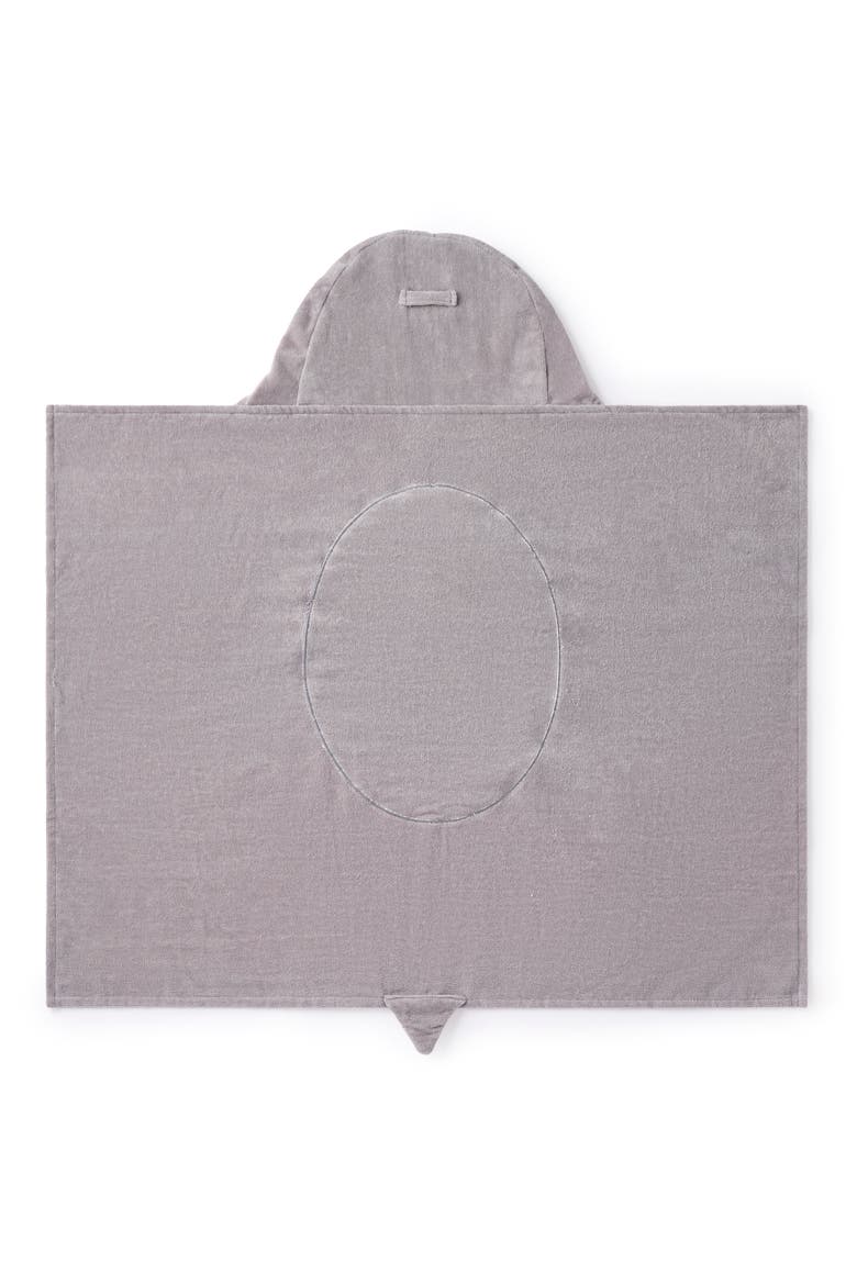 Terry Velour Hooded Penguin Towel, Alternate, color, GRAY