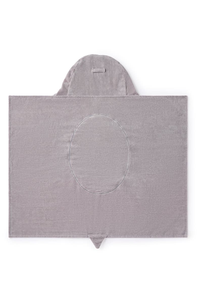 Elegant Baby Terry Velour Hooded Penguin Towel, Alternate, color, Gray