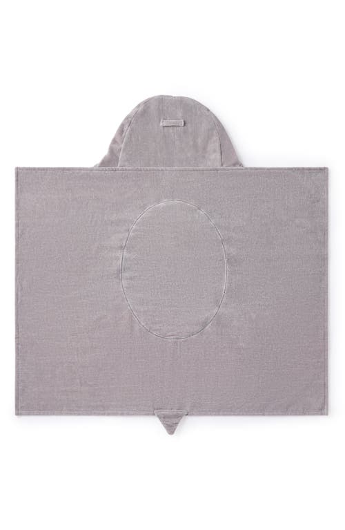 Elegant Baby Terry Velour Hooded Penguin Towel In Gray