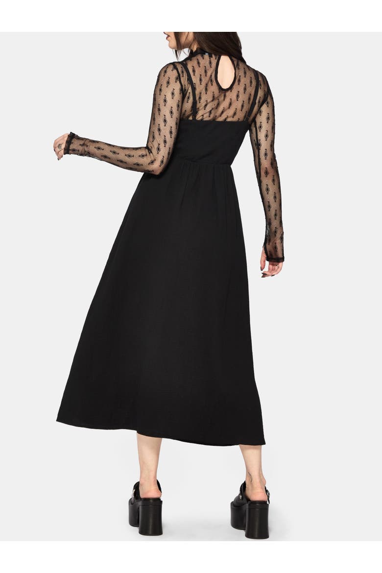 Abundance Cotton Floral Dress, Alternate, color, Black