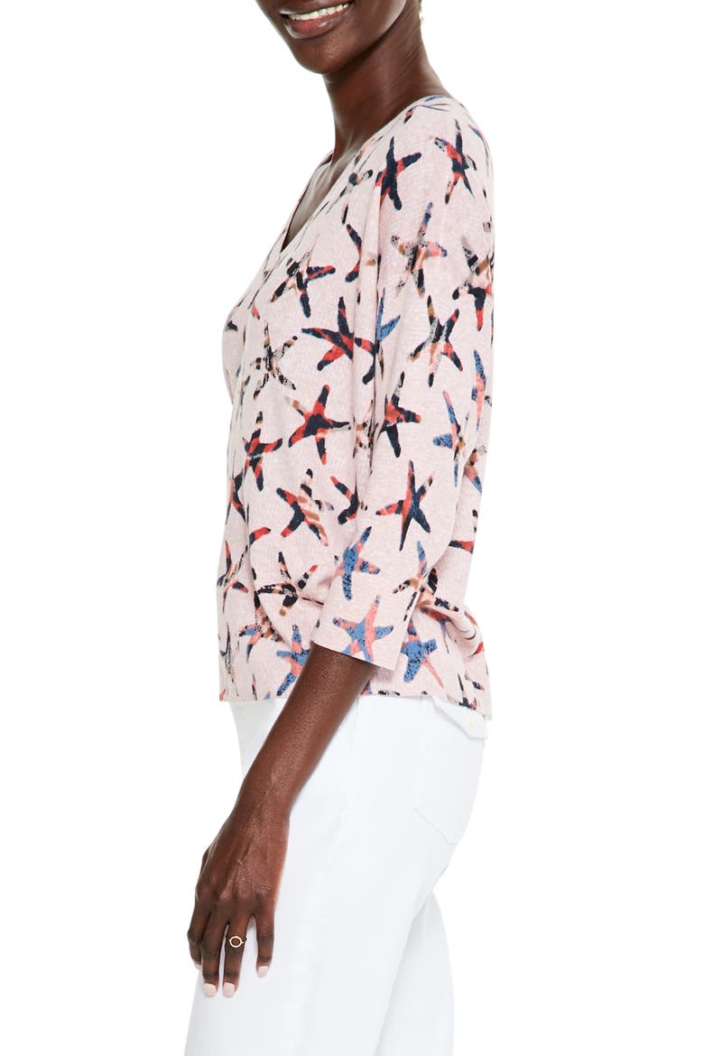 Stargazing Cotton & Linen Blend Sweater, Alternate, color, PINK MULTI