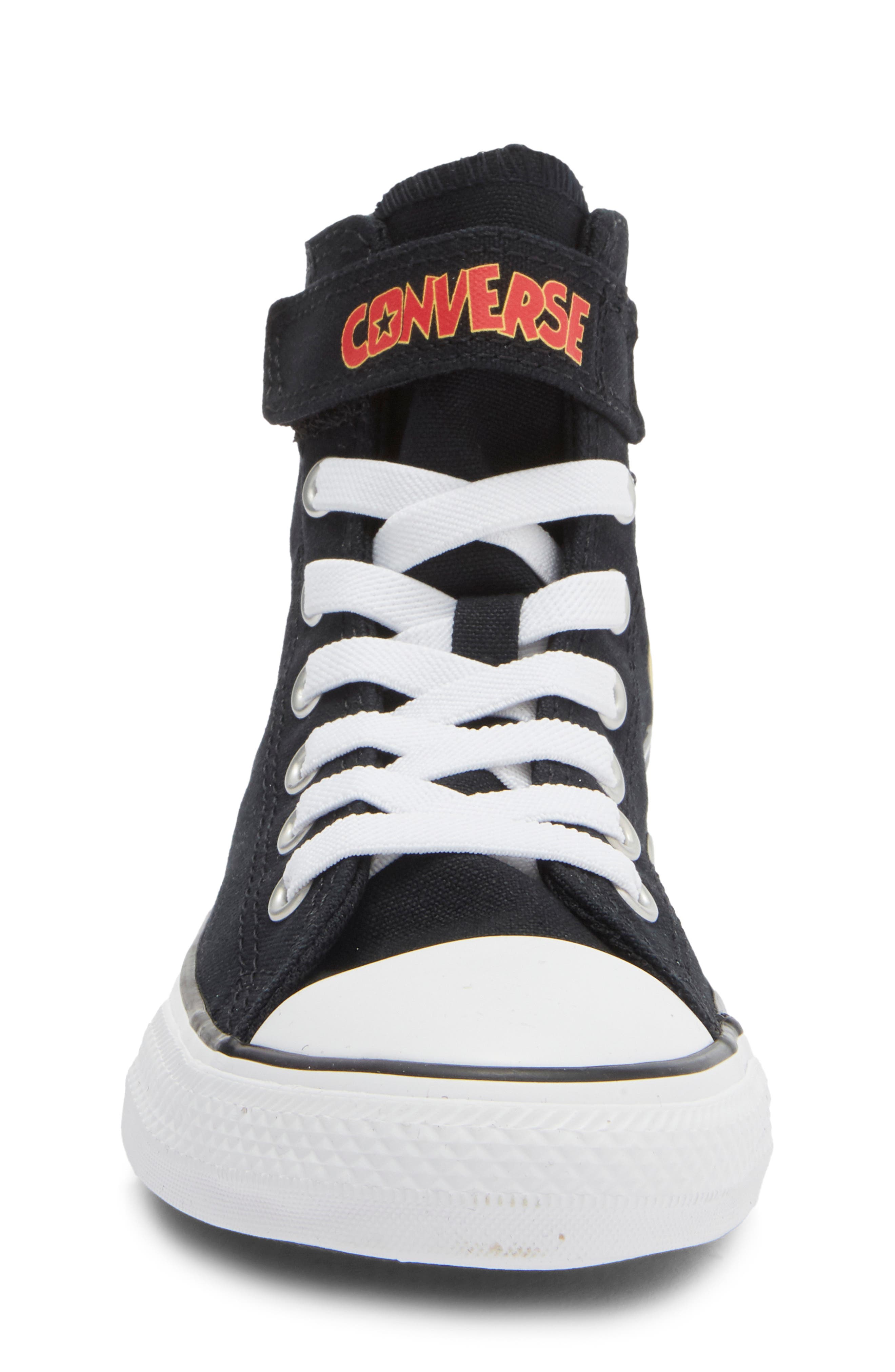 Converse x Tom and Jerry Kids' Chuck Taylor All Star 1V High Top Sneaker, Alternate, color, Black/ Multi/ White