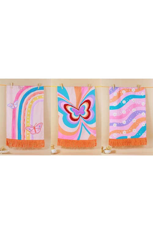 Tiramisu Groovy Gardens Set Of 3 Kitchen Towels In Multi