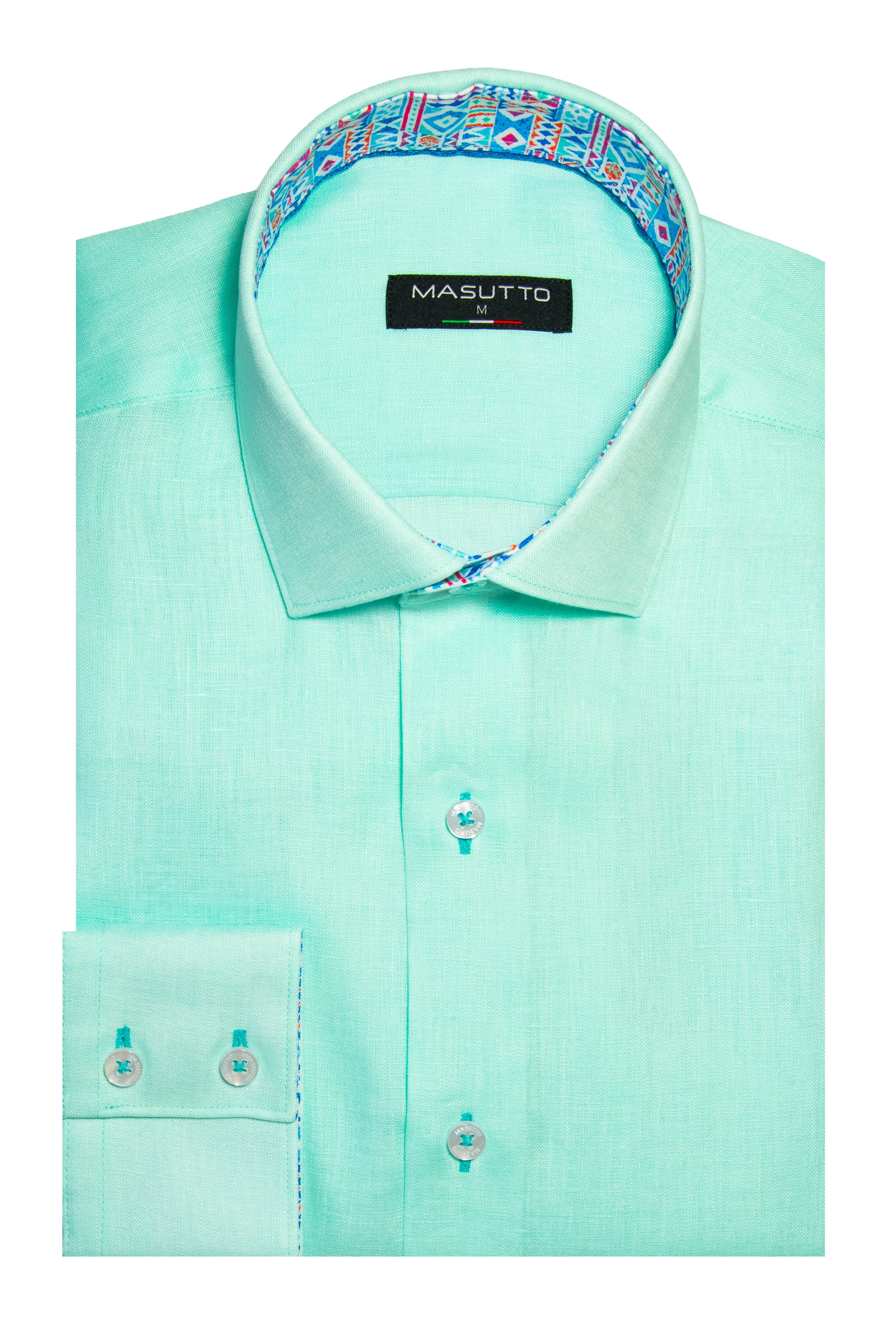 Cosimo Linen Button-Up Long Sleeve Shirt - image 2