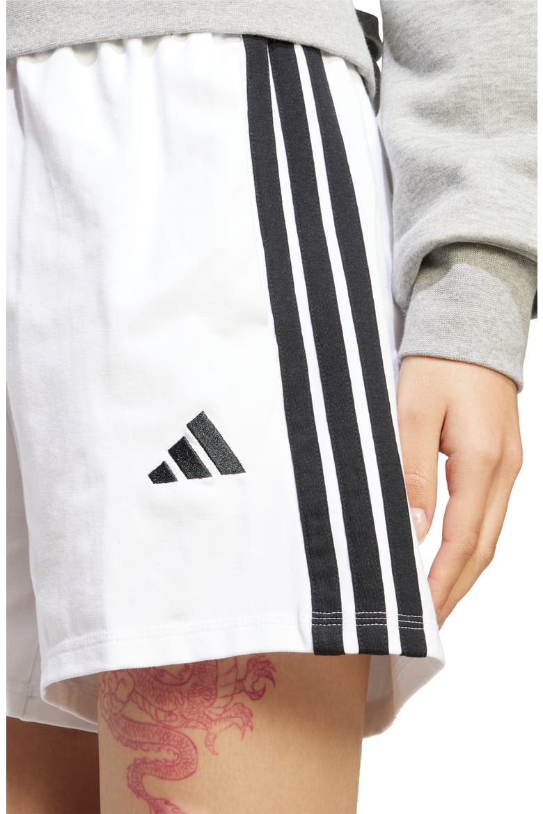 3-Stripes Shorts, Alternate, color, WHITE/ BLACK