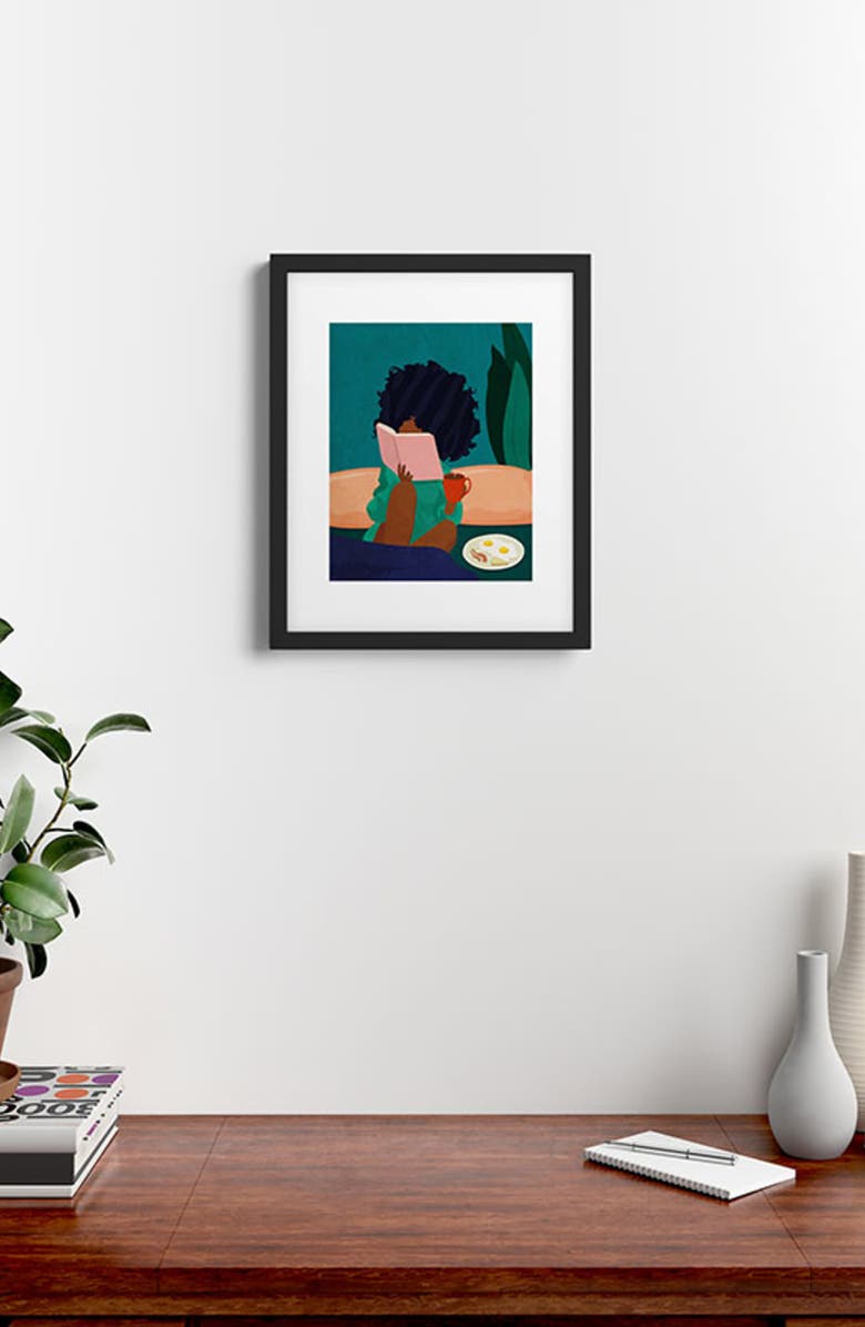 Deny Designs Stay Home #5 Framed Wall Art, Alternate, color, Blue