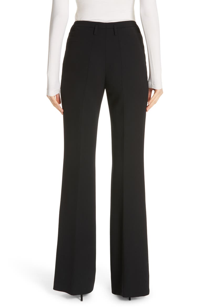 Farrah Stretch Wool Flare Pants, Alternate, color, BLACK