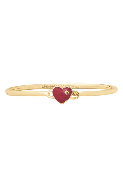 heart and spade enamel charm bracelet