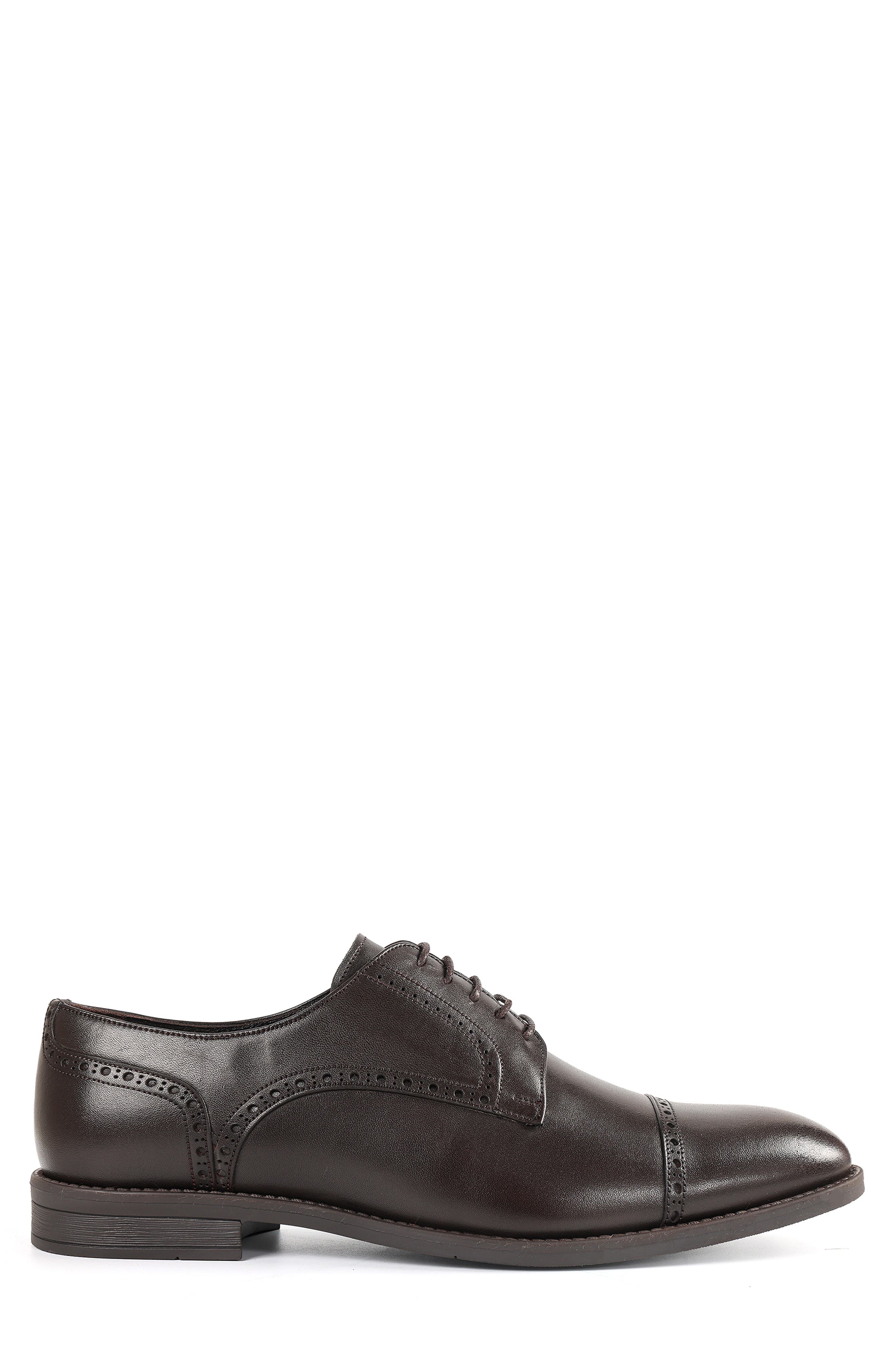 Kansas Brogue Cap Toe Derby, Alternate, color, DARK BROWN