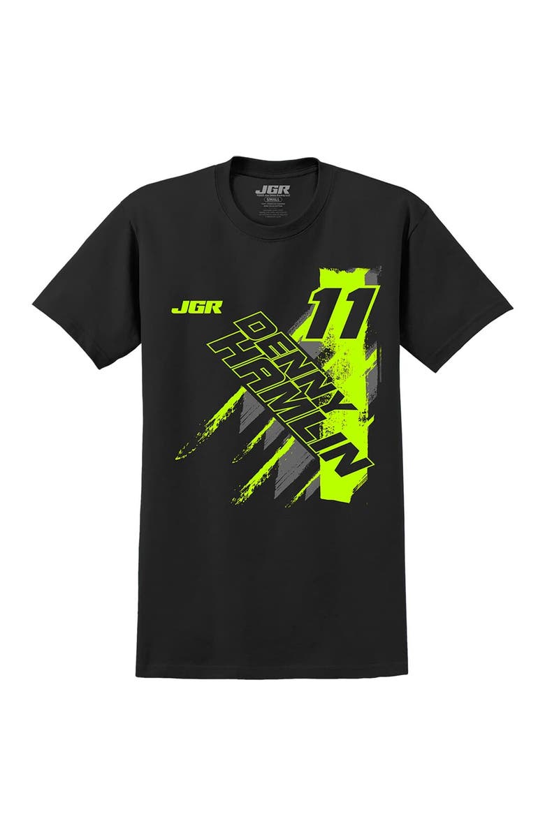 JOE GIBBS RACING TEAM COLLECTION Men's Joe Gibbs Racing Team Collection Black Denny Hamlin Xtreme T-Shirt, Alternate, color, Black