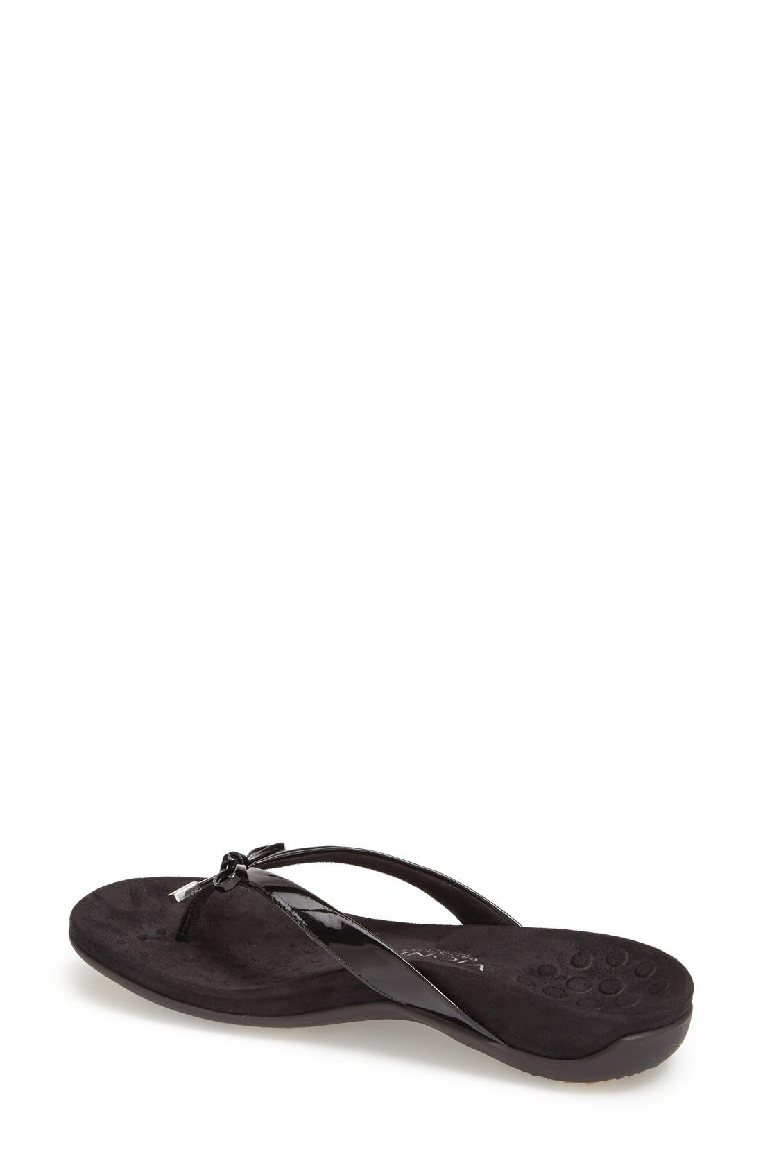 Bella II Flip Flop, Alternate, color, BLACK PATENT