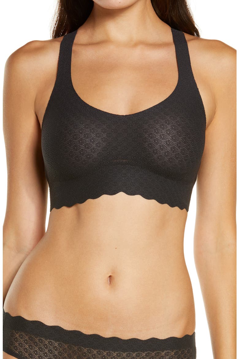 Zero Feel Lace Bralette, Main, color, BLACK