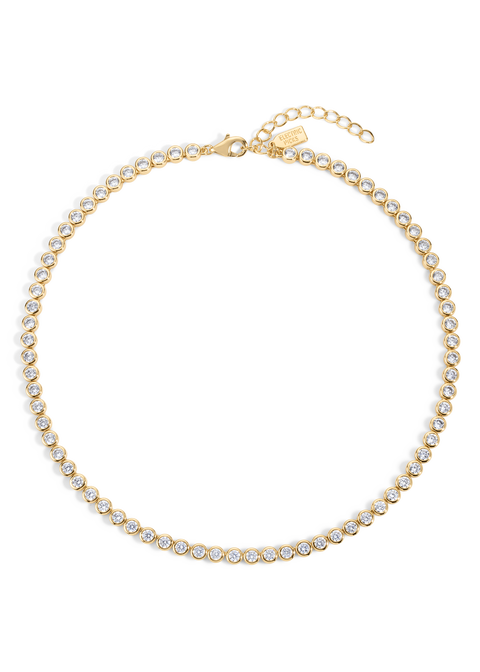 Jewel Bezeled Tennis Necklace