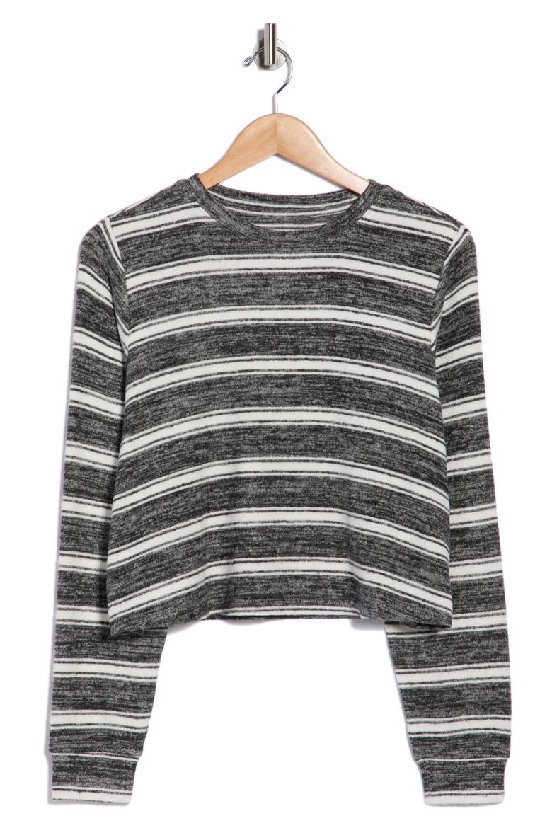 Easy Cozy Crew Pajama Sweatshirt, Alternate, color, GREY ADDY STRIPE