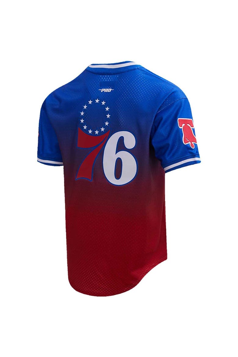 Men's Post Joel Embiid Royal/Red Philadelphia 76ers Ombre Name & Number T-Shirt, Alternate, color, Royal