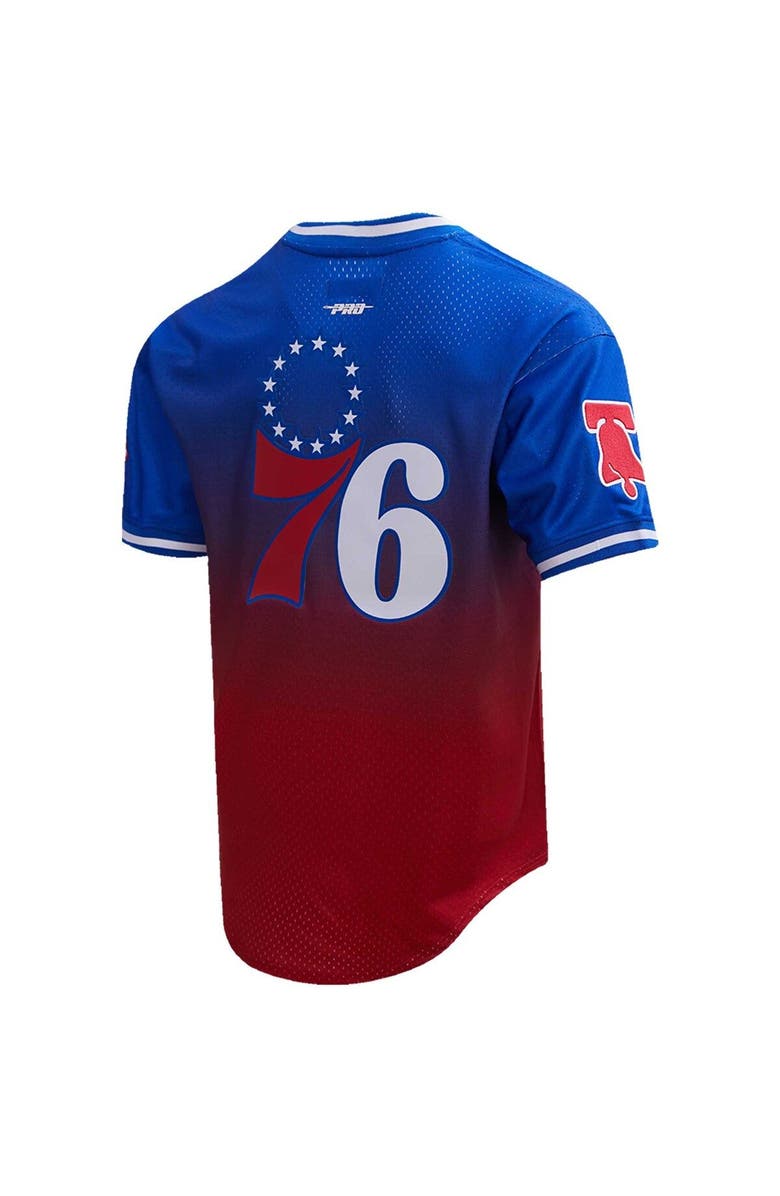 Post Men's Post Joel Embiid Royal/Red Philadelphia 76ers Ombre Name & Number T-Shirt, Alternate, color, Royal