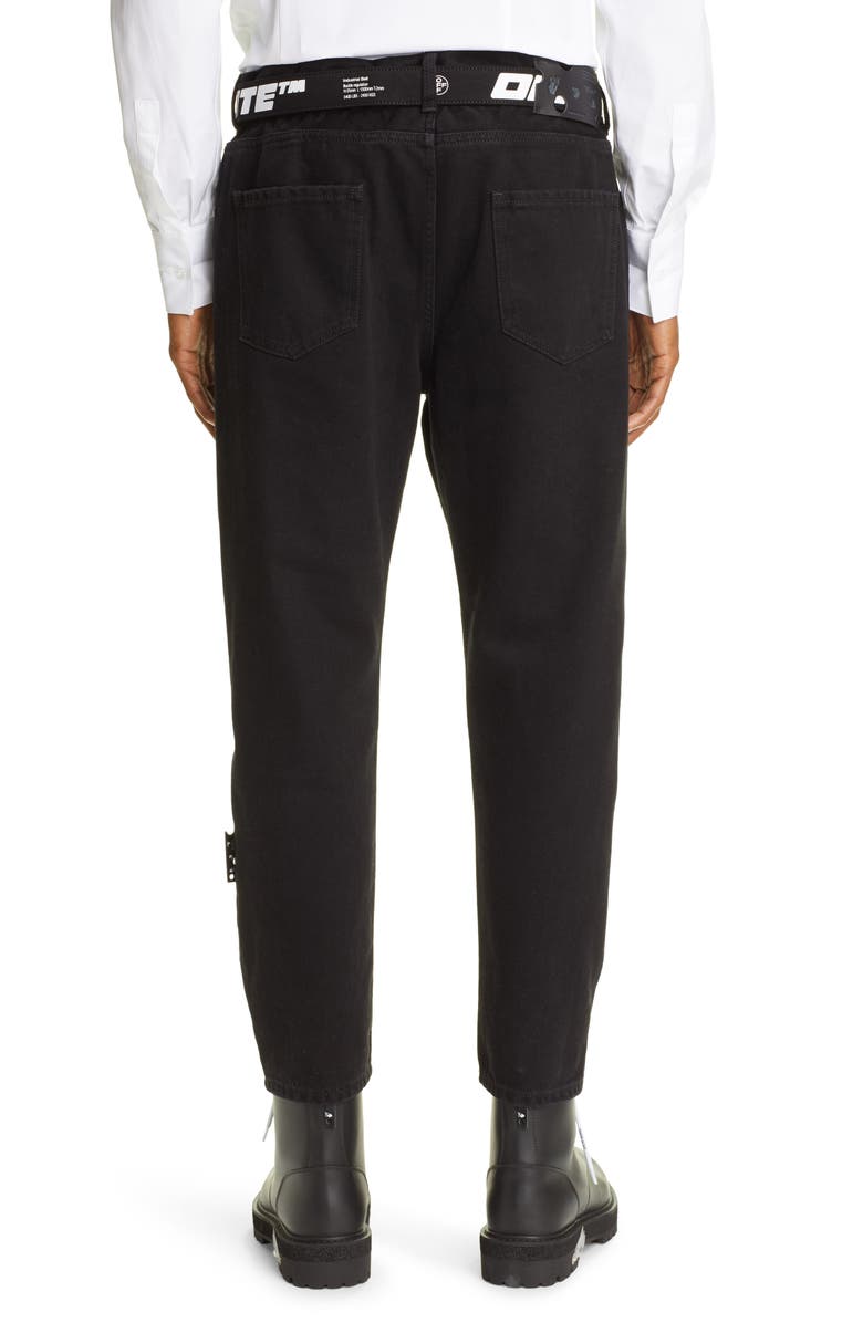 Off-White Slim Fit Low Crotch Jeans, Alternate, color, 
