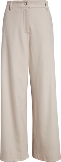 Max Mara Ermes Wide Leg Stretch Virgin Wool Trousers | Nordstrom