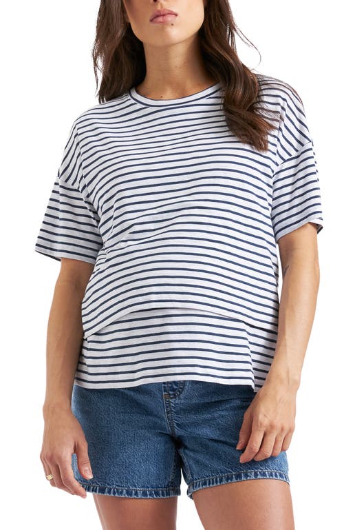 Ripe Maternity Claudette Nursing Tee In Blue