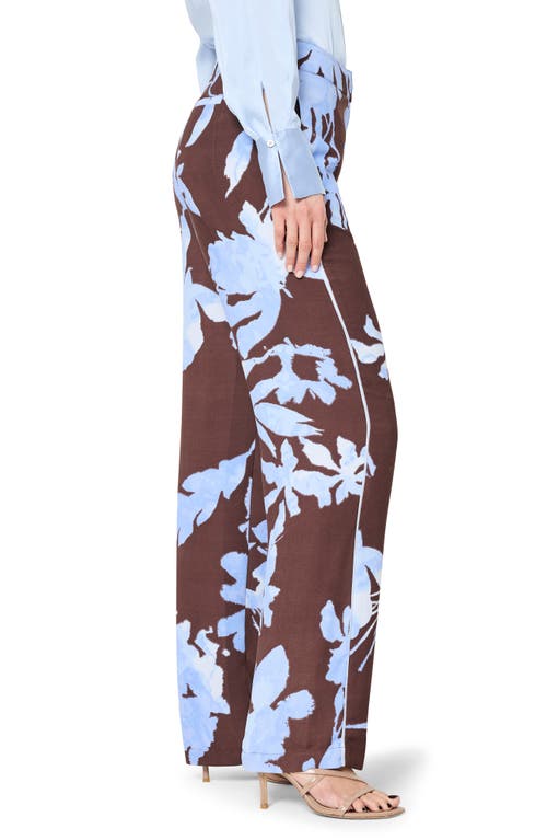 Nic + Zoe Nic+zoe Cloud Blossom Eliot Wide Leg Pants In Brown Multi
