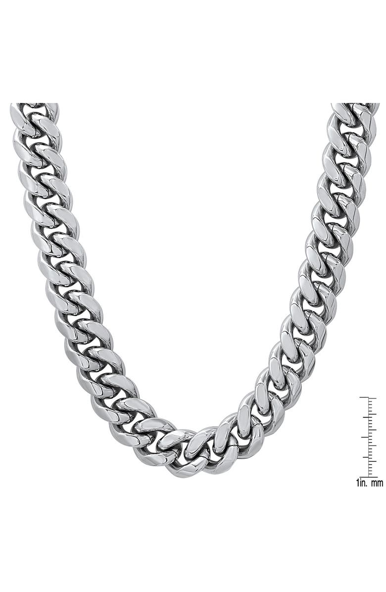 HMY JEWELRY Men's Curb Chain Necklace, Alternate, color, Silver