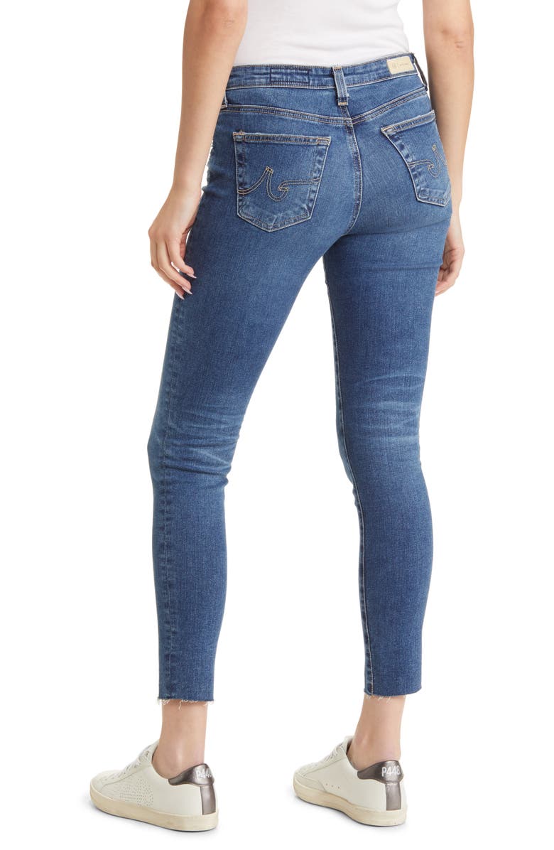 AG The Legging Raw Hem Ankle Skinny Jeans, Alternate, color,