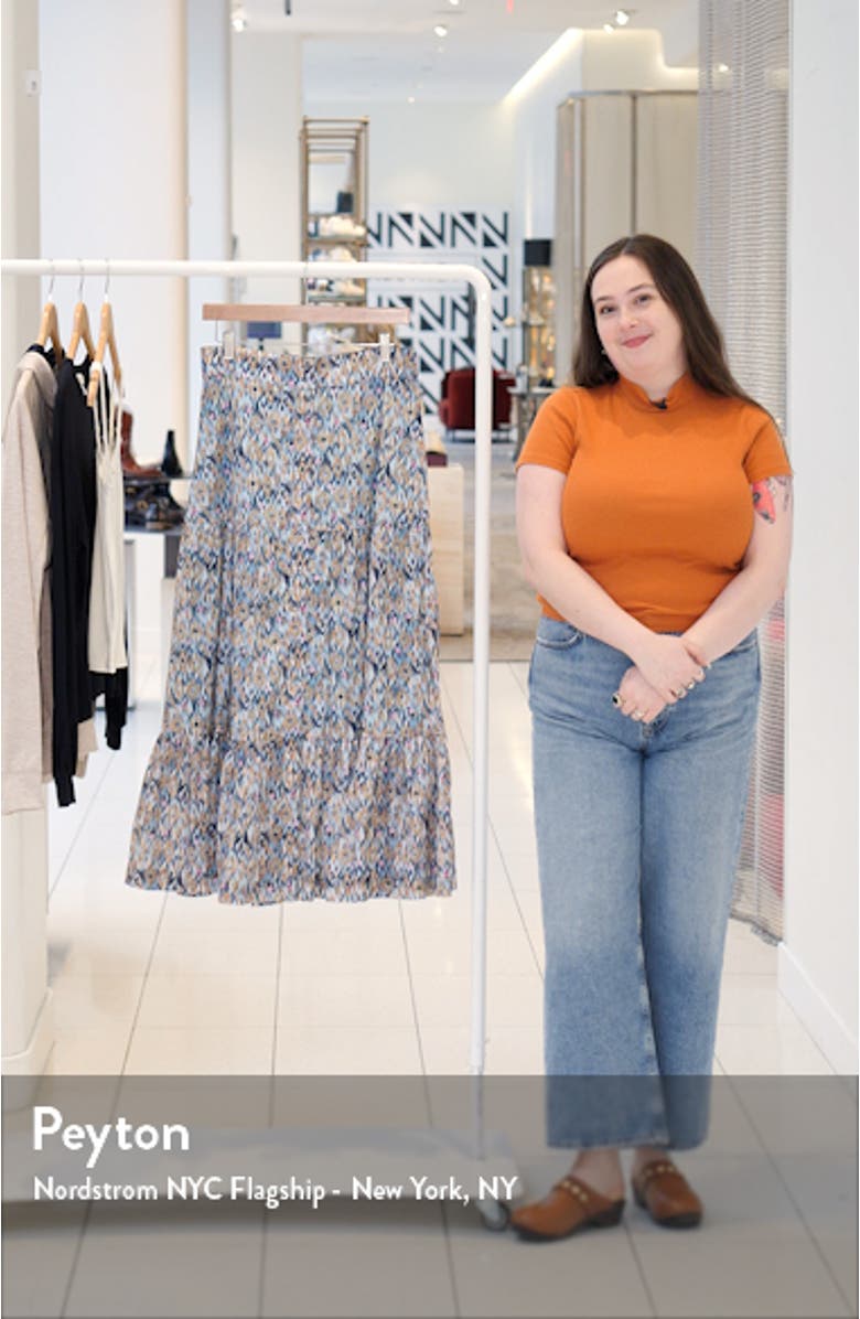 Up Beat Ikat Tiered Maxi Skirt, sales video thumbnail