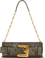 Balmain Anthem calfskin leather clutch