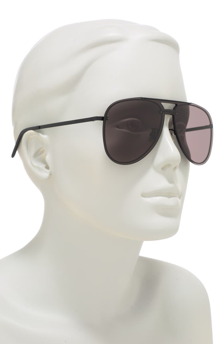 Saint Laurent 99mm Aviator Sunglasses, Alternate, color, 