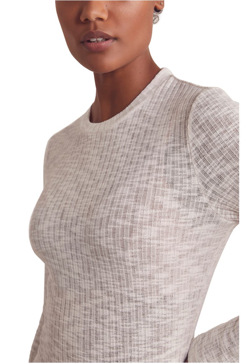 Aura Long Sleeve Layering Top, Alternate, color, WHITE