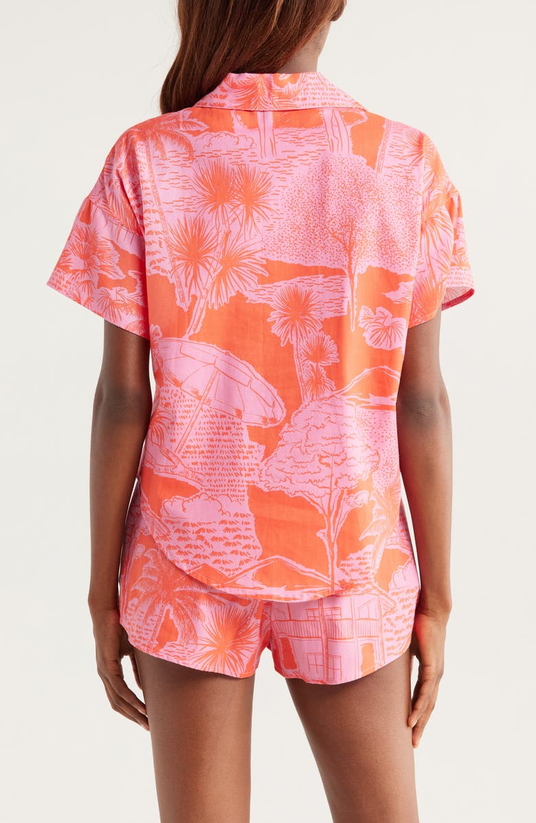 KILO BRAVA Print Cotton Short Pajamas, Alternate, color, Tropical Toile