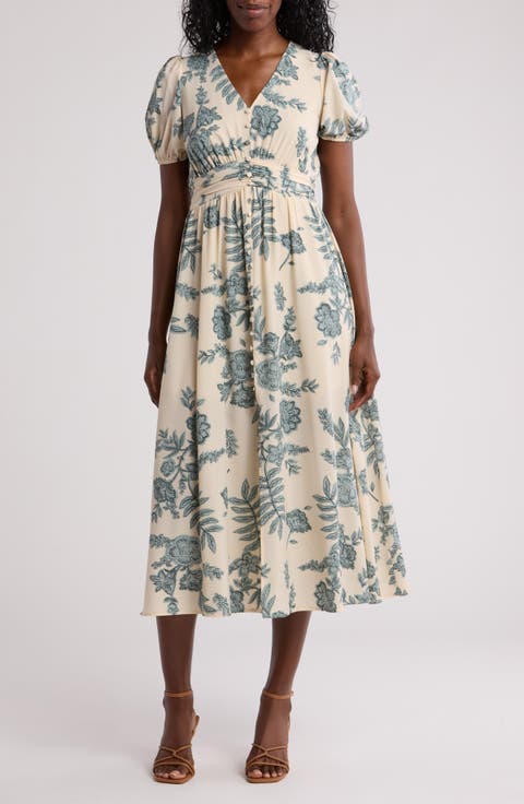 Floral V-Neck Maxi Dress