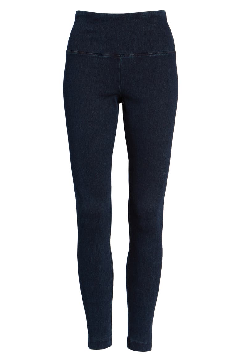 'Lyssentials High Waist Denim Leggings, Alternate, color, INDIGO