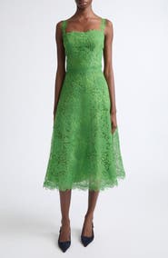 Carolina Herrera Hydrangea Lace Cocktail Dress