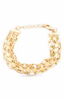 Hearts Triple Chain Bracelet