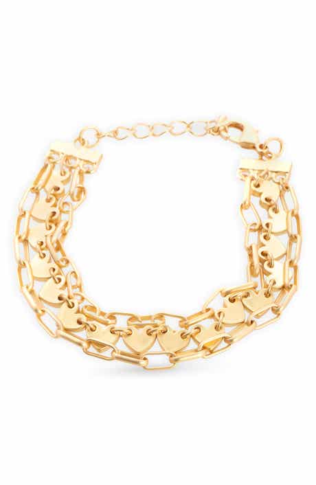 Hearts Triple Chain Bracelet