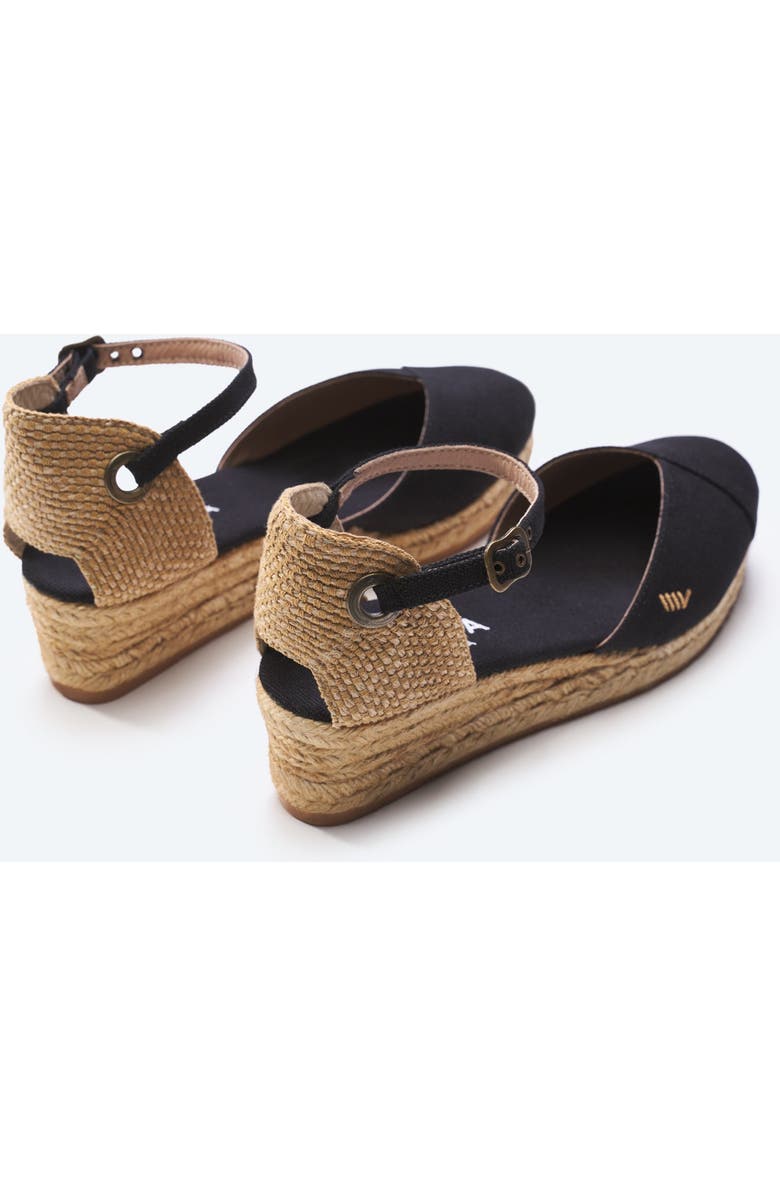VISCATA Pubol Canvas Espadrille Wedges, Alternate, color, Black