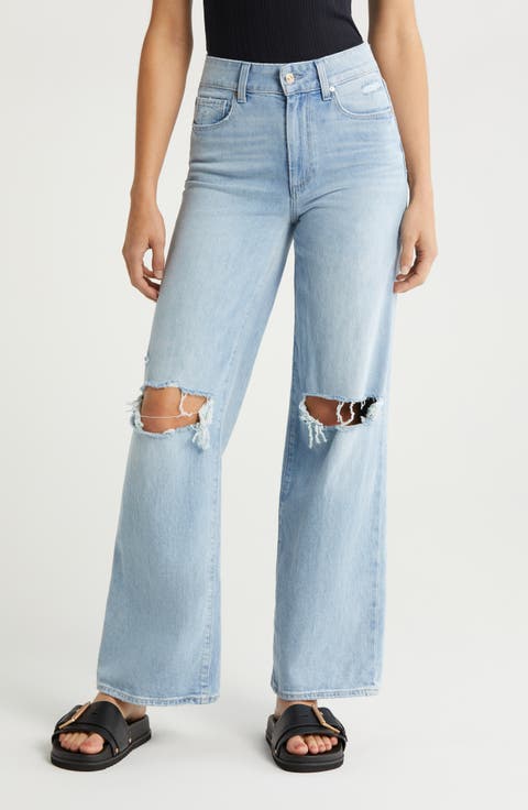 Sasha High Waist Wide Leg Jeans (Maeve Destructed)