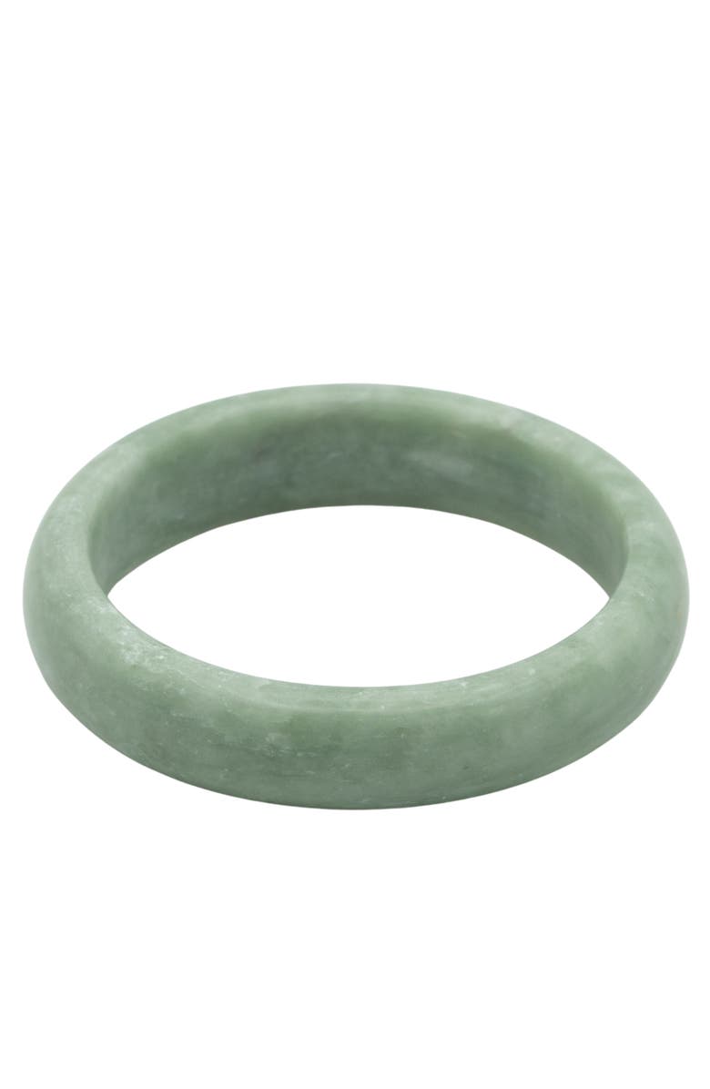 seree Tennis Opaque Green Jade Stone Bangle, Main, color, Light Green