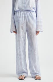 TOTEME Monogram Embroidered Pull-On Pants