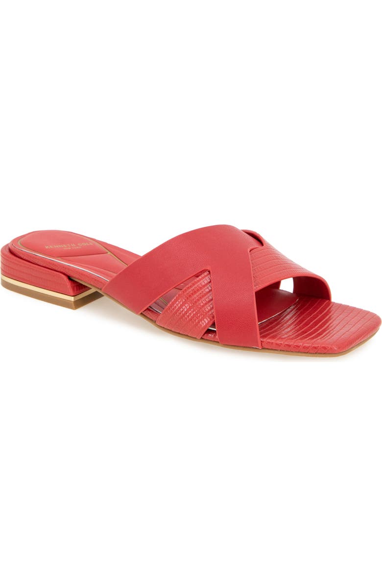 Kenneth Cole Issa Slide Sandal, Main, color, Red Lizard