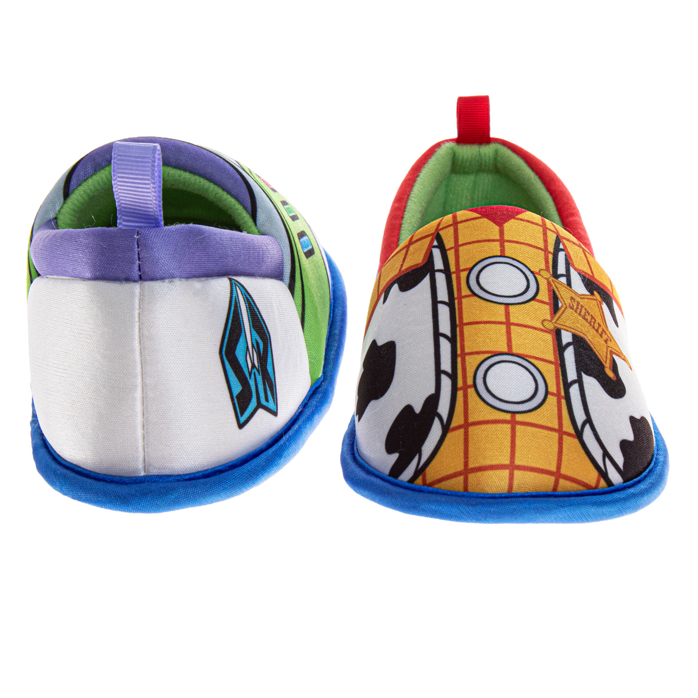 Disney Toy Story Woody & Buzz Slippers, Alternate, color, Red/Blue