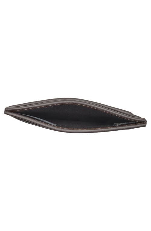 Johnston & Murphy Waxy Leather Card Case In Brown